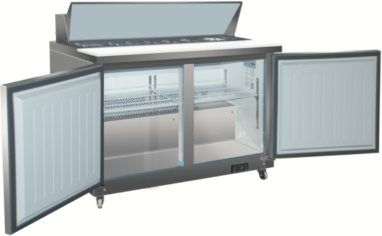 VALPRO 48″ SANDWICH / SALAD FOOD PREP TABLE REFRIGERATOR image 1