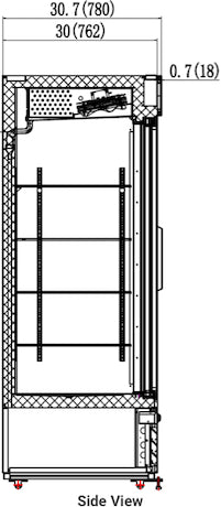 VALPRO TWO SLIDING GLASS DOOR MERCHANDISER REFRIGERATOR – 48 CU. FT. image 2