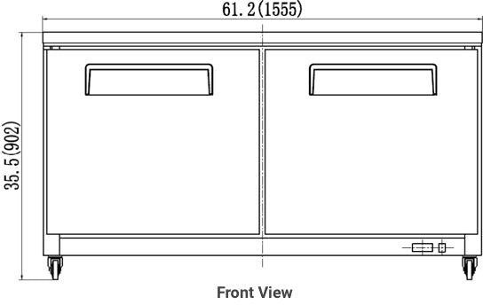 VALPRO 61″ UNDER COUNTER REFRIGERATOR 15.5 CU. FT. image 4