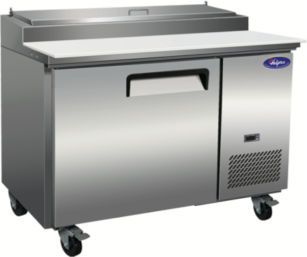 VALPRO 47″ ONE DOOR PIZZA PREP TABLE REFRIGERATOR image 1