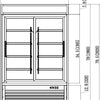 VALPRO TWO SLIDING GLASS DOOR MERCHANDISER REFRIGERATOR – 48 CU. FT. image 1