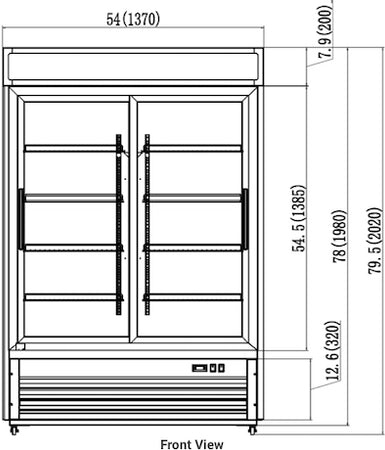 VALPRO TWO SLIDING GLASS DOOR MERCHANDISER REFRIGERATOR – 48 CU. FT. image 1