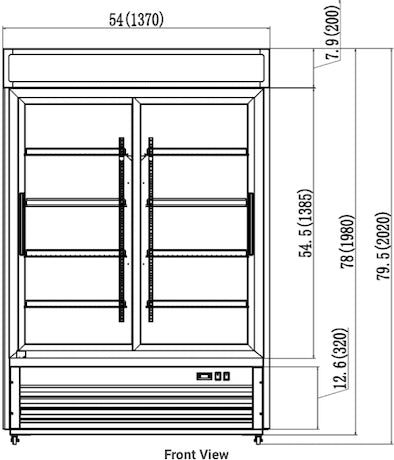 VALPRO TWO SLIDING GLASS DOOR MERCHANDISER REFRIGERATOR – 48 CU. FT. image 1