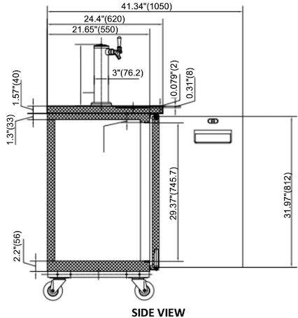 VPBD4-2 – VALPRO DIRECT DRAW BEER DISPENSER 73″ – 2 TOWERS – 4 TAPS image 1
