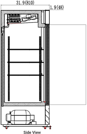 VALPRO TWO SWING GLASS DOOR MERCHANDISER REFRIGERATOR – 48 CU. FT. image 2