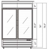 Glass Double Door Merchandiser Refrigerator | 35 cu. ft. image 3