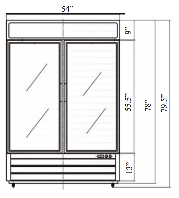 Glass Double Door Merchandiser Refrigerator | 35 cu. ft. image 3