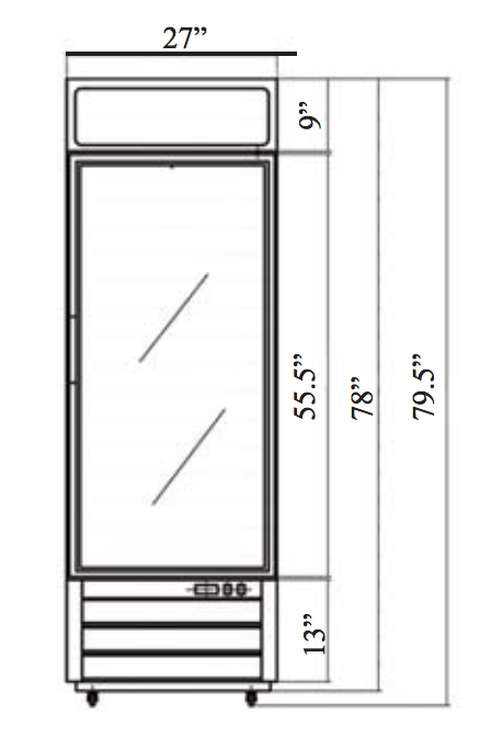 Glass Single Door Merchandiser Freezer | 23 cu. ft. image 2