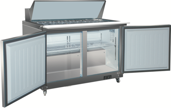 VALPRO 48″ MEGA-TOP SANDWICH / SALAD FOOD PREP TABLE REFRIGERATOR image 1