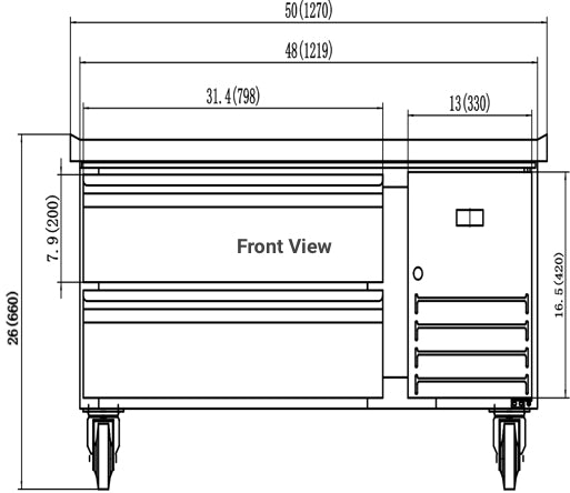 VALPRO 50″ REFRIGERATED CHEF BASE image 1