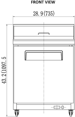 VALPRO 29″ SANDWICH / SALAD FOOD PREP TABLE REFRIGERATOR image 4