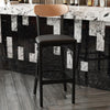 Wright Commercial Grade Barstool with 500 LB. Capacity Black Steel Frame image 2