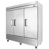 True T-72-HC 78 1/10" Three Section Reach In Refrigerator, (3) Left/Right Hinge image 0