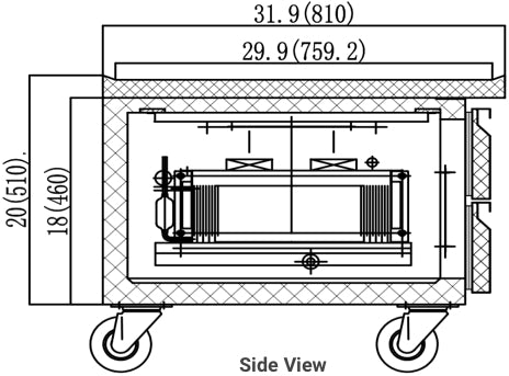 VALPRO 74″ REFRIGERATED CHEF BASE image 1