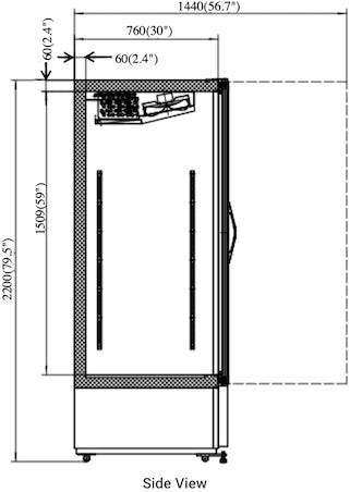 VALPRO SINGLE SWING FULL GLASS DOOR MERCHANDISER FREEZER – 23 CU. FT. image 2