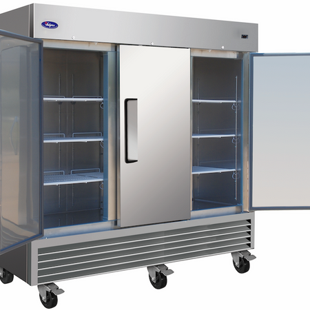VALPRO THREE DOOR REACH-IN DOUBLE VOLT FREEZER 72 CU. FT. image 1