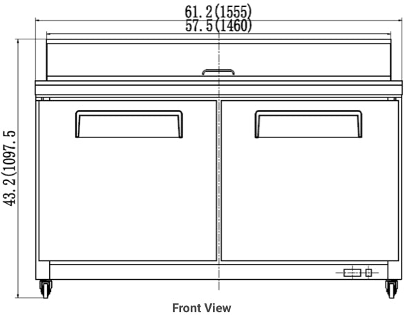 VALPRO 61″ MEGA-TOP SANDWICH / SALAD FOOD PREP TABLE REFRIGERATOR image 2