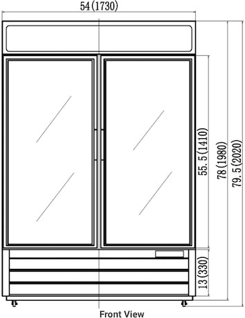 VALPRO TWO SWING GLASS DOOR MERCHANDISER FREEZER – 48 CU. FT. image 2