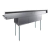 90 in. x 23.5 in. Stainless Steel Three Compartment Sink with 18 in. x 18 in. Bo image 4