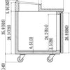 VALPRO 47″ ONE DOOR PIZZA PREP TABLE REFRIGERATOR image 3