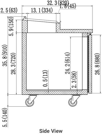 VALPRO 47″ ONE DOOR PIZZA PREP TABLE REFRIGERATOR image 3