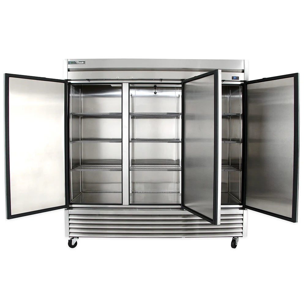 True T-72-HC 78 1/10" Three Section Reach In Refrigerator, (3) Left/Right Hinge image 2