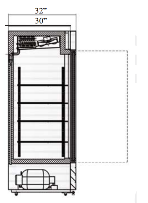 Glass Single Door Merchandiser Freezer | 23 cu. ft. image 1
