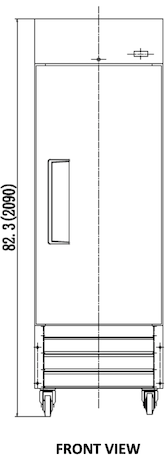 VALPRO SINGLE DOOR REACH-IN FREEZER 19 OR 23 CU. FT. image 4