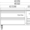 VALPRO 62″ REFRIGERATED CHEF BASE image 3