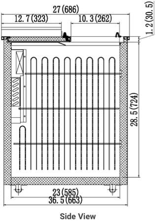 VALPRO 50″ HORIZONTAL BAR BOTTLE COOLER image 1