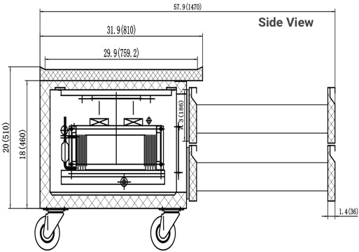 VALPRO 50″ REFRIGERATED CHEF BASE image 3