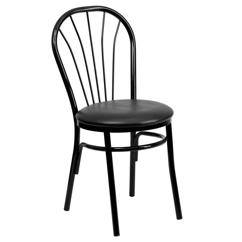 HERCULES Series Fan Back Metal Chair - Vinyl Seat image 3