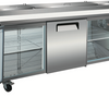 VALPRO 94″ THREE DOOR PIZZA PREP TABLE REFRIGERATOR image 1
