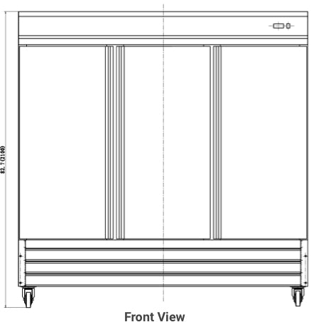 VALPRO THREE DOOR REACH-IN REFRIGERATOR 72 CU. FT. image 2