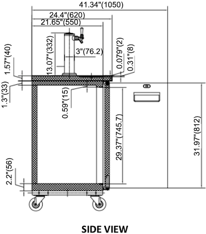 VALPRO DIRECT DRAW BEER DISPENSER 61″ – 1 TOWER – 2 TAPS image 2