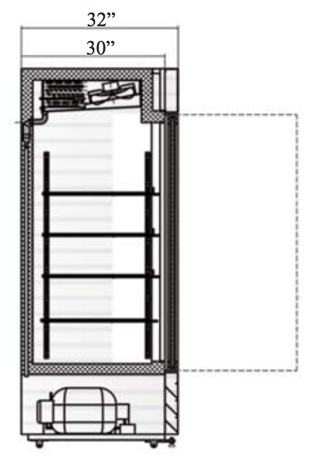 Glass Double Door Merchandiser Refrigerator | 35 cu. ft. image 1