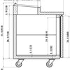 VALPRO 94″ THREE DOOR PIZZA PREP TABLE REFRIGERATOR image 3
