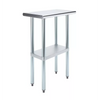 Flat Top Work Tables Stainless Steel/Galvanized Legs/Undershelf image 0