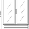 VALPRO TWO GLASS DOOR REACH-IN REFRIGERATOR 49 CU. FT. image 3