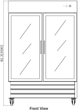 VALPRO TWO GLASS DOOR REACH-IN REFRIGERATOR 49 CU. FT. image 3