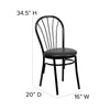 HERCULES Series Fan Back Metal Chair - Vinyl Seat image 1