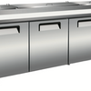 VALPRO 94″ THREE DOOR PIZZA PREP TABLE REFRIGERATOR image 0
