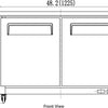 VALPRO 48″ UNDER COUNTER REFRIGERATOR – 12 CU. FT. image 4