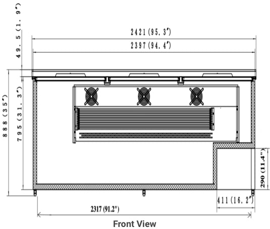 VALPRO 95″ HORIZONTAL BOTTLE COOLER image 3