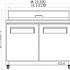 VALPRO 48″ SANDWICH / SALAD FOOD PREP TABLE REFRIGERATOR image 4