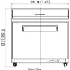 VALPRO 29″ MEGA-TOP SANDWICH / SALAD FOOD PREP TABLE REFRIGERATOR image 4