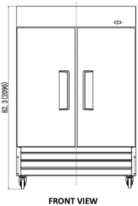VALPRO TWO-DOOR REACH-IN REFRIGERATOR 49 CU. FT. image 3