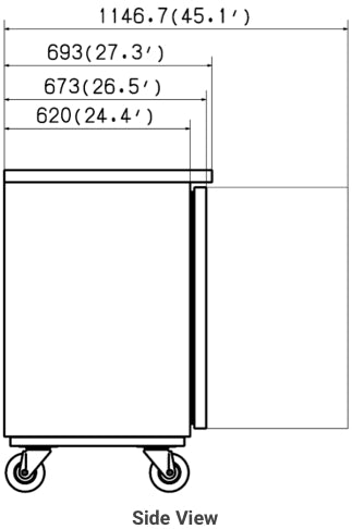 VALPRO 73″ THREE GLASS SWING DOOR BACK BAR COOLER image 1