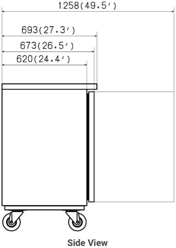 VALPRO 61″ TWO GLASS SWING DOOR BAR BACK COOLER image 2