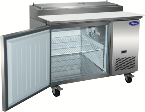 VALPRO 47″ ONE DOOR PIZZA PREP TABLE REFRIGERATOR image 0